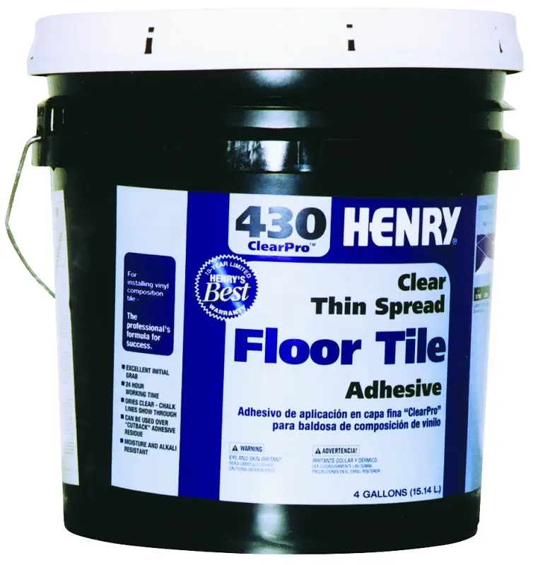 Henry Clearpro 4-Gallon Floor Adhesive – Low-Voc, Solvent-Free Clear Bonding Compound 1