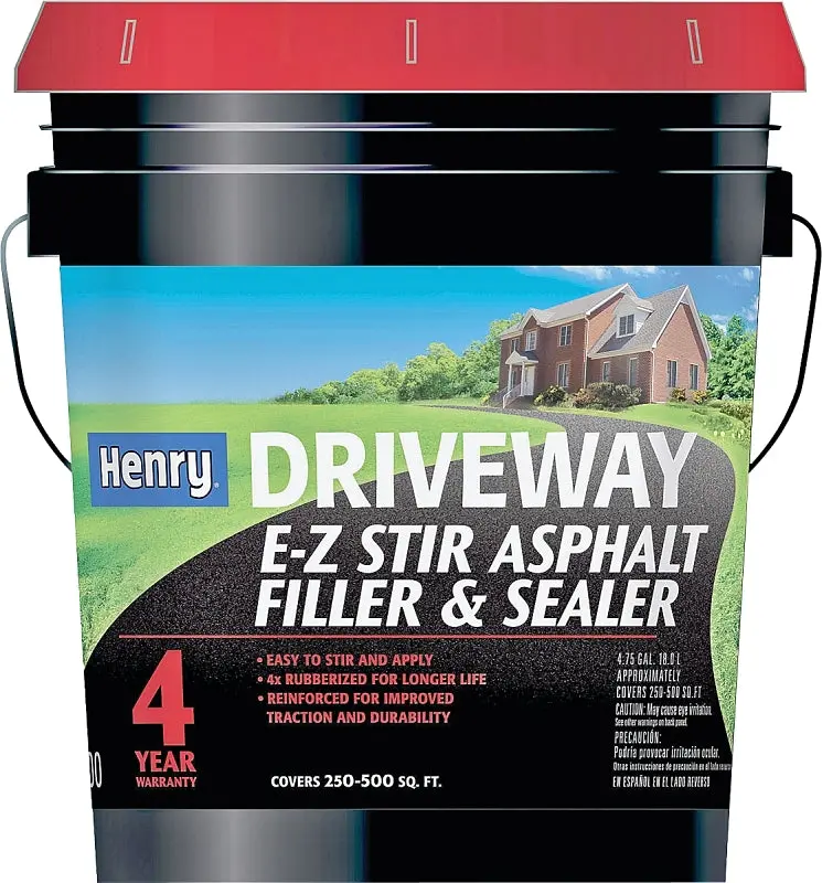 Henry He200074 Liquid Asphalt-Based Filler & Sealer – Black/Brown Tint, 4.75-Gallon Pail 1