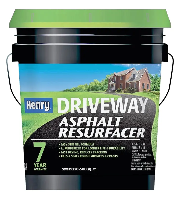 Henry He532410 Driveway Resurfacer – 5-Gallon Black Liquid Asphalt Repair Formula With Low-Odor Formula 1