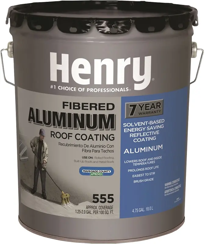 Henry He555019 Silver Roof Coating – 18-Liter Liquid Formulation For Reflective Protection 1