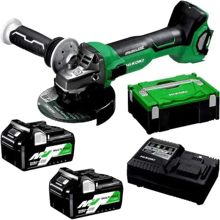 Hikoki 36V Dual-Battery (2×2.5Ah) 125Mm Angle Grinder With Hit-System G3613Dawrz Case – Refurbished 1