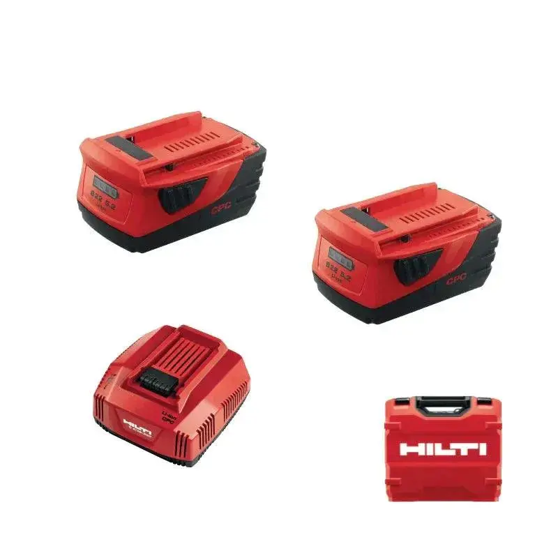 Hilti B22 5.2Ah Battery Pack – 22V Li-Ion Dual-Battery Set With C4/36-350 Charger & Case; Refurbished 1