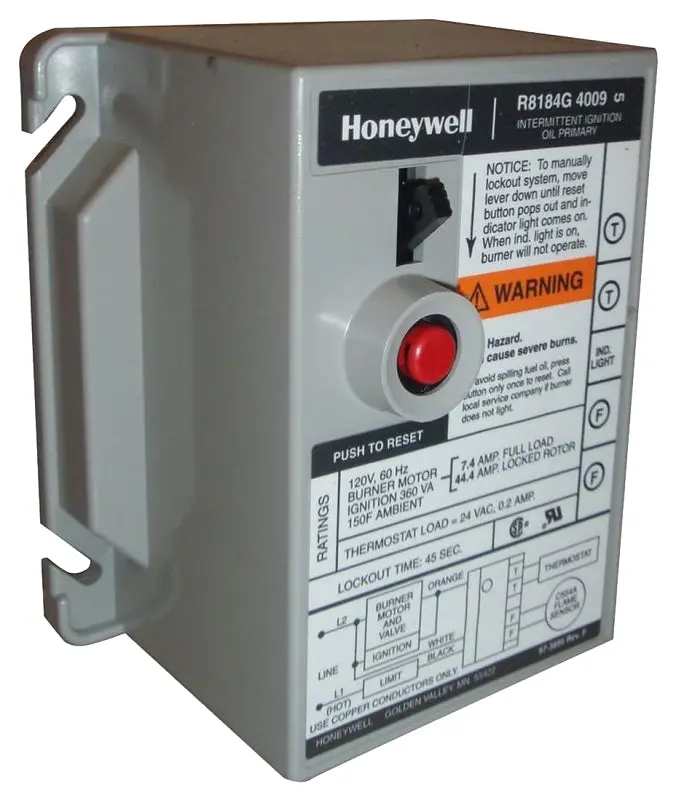 Honeywell R8184G4009/U Oil Burner Primary Control – Safety Relay With Ignition Timer 1