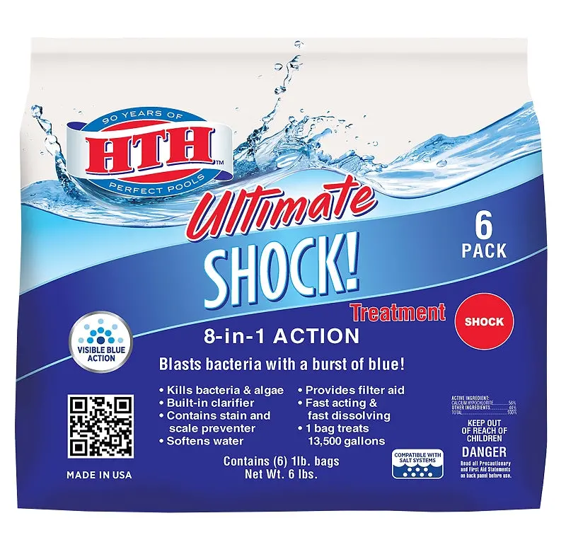 Hth Ultimate White Shock Treatment Granules – Chlorine-Based Pool Sanitizer For Rapid Oxidation 1