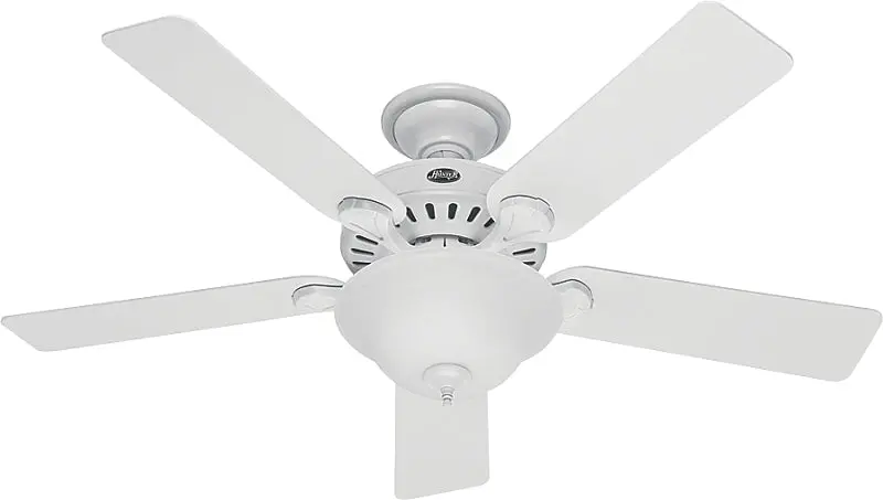 Hunter 53251/28722 Ceiling Fan With Light Kit – 52" Beige & White Blades, 3-Speed, 5203 Cfm Airflow 1