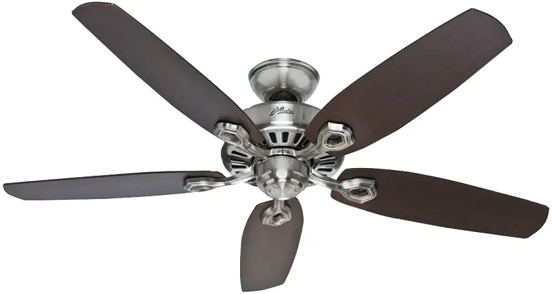 Hunter Builder Elite 53241 Ceiling Fan – 5-Blade, 5049 Cfm, Brazilian Cherry & Harvest Mahogany Finish 1