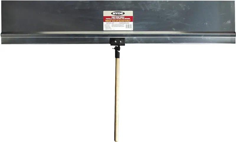 Hyde 28040 Spray Shield With Hardwood Handle – 48" × 9" Blade, Acme-Threaded Grip 1