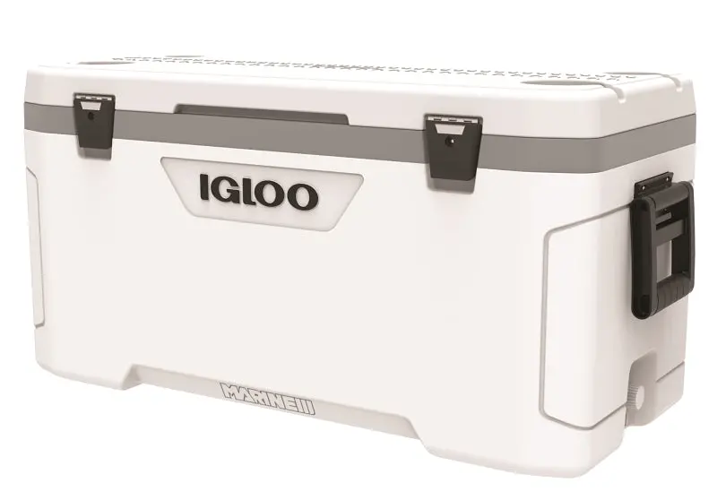 Igloo 0049548 100-Quart Wheeled Cooler – Moonscape Gray And White Design 1