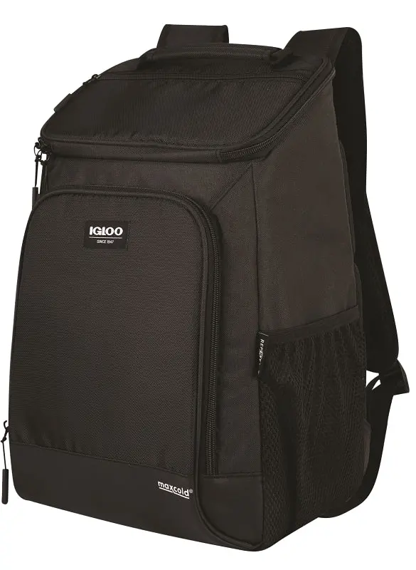 Igloo 0066132 Insulated Backpack – Black Polyester/Foam Construction With Adjustable Straps 1