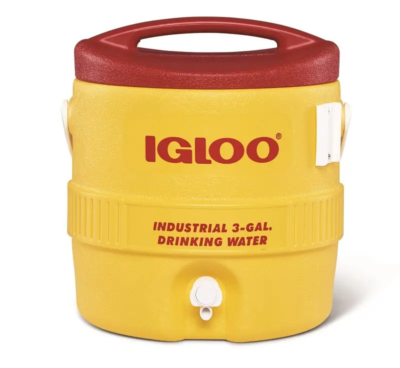 Igloo 400 Series Red/Yellow Water Cooler – 3-Gallon Drip-Resistant Tank, Polyethylene Construction 1