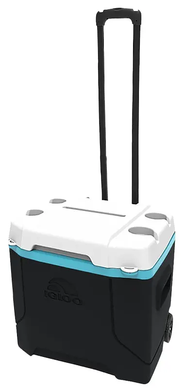 Igloo Latitude 30-Quart Roller Cooler – Indigo Blue/Meteorite Design With 72-Hour Ice Retention 1