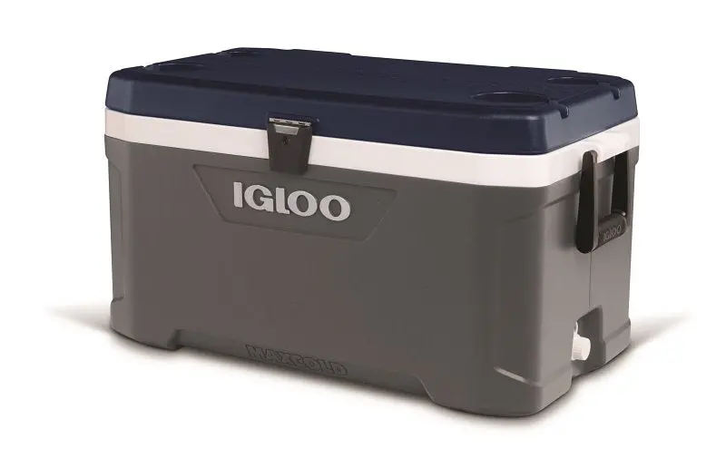 Igloo Maxcold Latitude Series 49972 High-Performance Cooler – 70-Quart Capacity, 5-Day Ice Retention, Blue/Gray Polyurethane Build 1