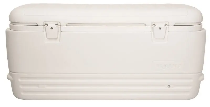 Igloo Polar Series 120-Quart Heavy-Duty Chest Cooler – White Hdpe, 5-Day Ice Retention 1