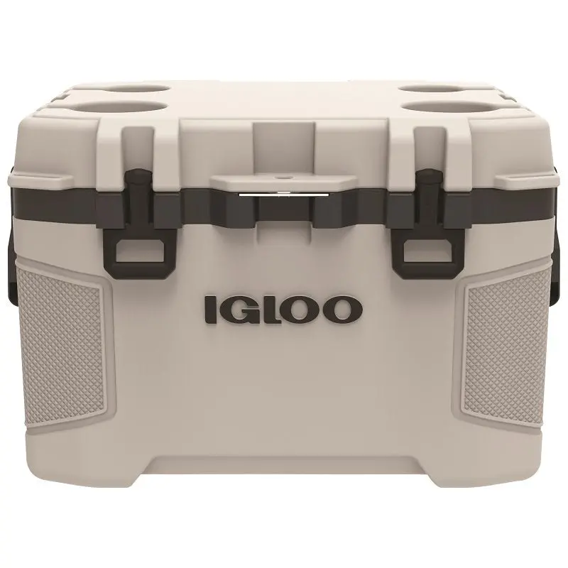 Igloo Trailmate 0050215 Cooler – 50-Quart Portable Polyethylene Cool Box In Bone/Obsidian Gray 1