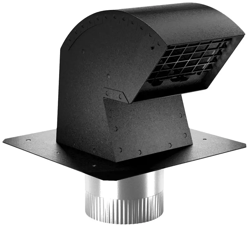 Imperial Vt0640 Galvanized Steel Roof Vent Cap – 4-Inch Diameter, Matte Black Finish 1