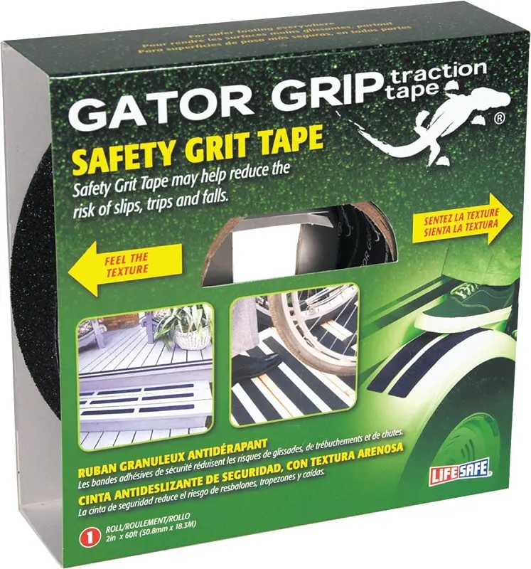 Incom 60-Foot Black Pvc-Backed Traction Safety Tape 1