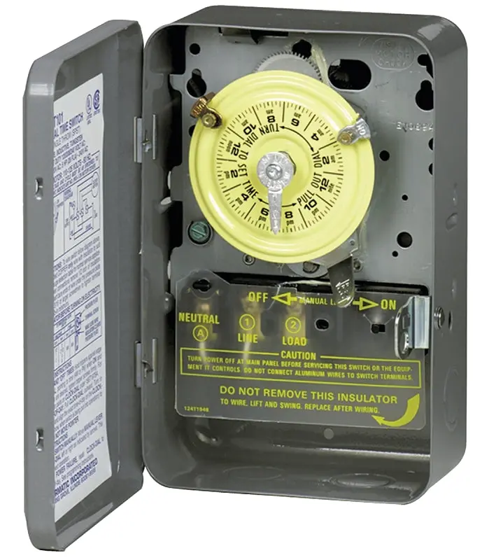 Intermatic T104 Mechanical Timer Switch – 24-Hour Dial, 40A, 208/277V, Gray Housing 1