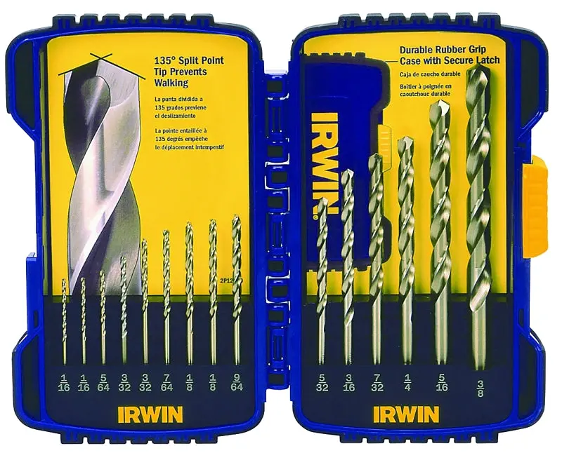 Irwin 316015 General-Purpose Drill Bit Set – Cobalt Hss, Black Oxide Coated, Multi-Diameter 1