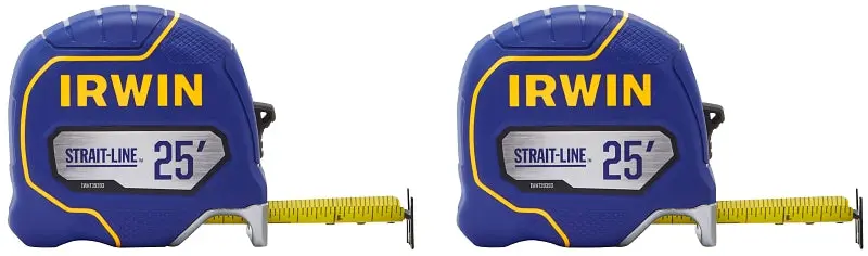 Irwin Strait-Line 25-Foot Double-Sided Tape Measure – 1.25-Inch Wide Blade, 2-Pack 1