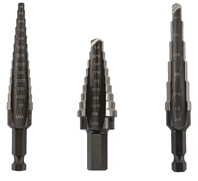 Irwin Unibit 10502Zr Step Drill Set – 3-Piece Hss Kit For Multi-Size Hole Drilling 1