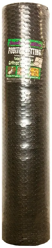 Jackson Wire 12-01-46-29 Galvanized Poultry Netting – 150' × 48", 20-Gauge Hexagonal Mesh, 1" Openings 1