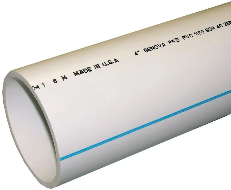 Jm Eagle 1826 Sch 40 Pvc Pipe – 4" Diameter, 20 Ft Length, Standard White 1