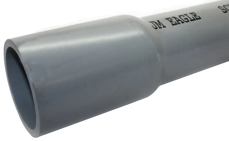 Jm Eagle Sch 80 Pvc Conduit – 3" Diameter × 10 Ft Length, Gray Rigid Electrical Tubing 1