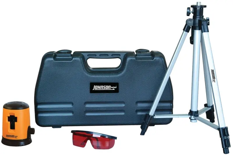 Johnson 40-0921 Red Laser Level Kit – 100-Foot Range, ±1/4" Accuracy At 35 Feet 1