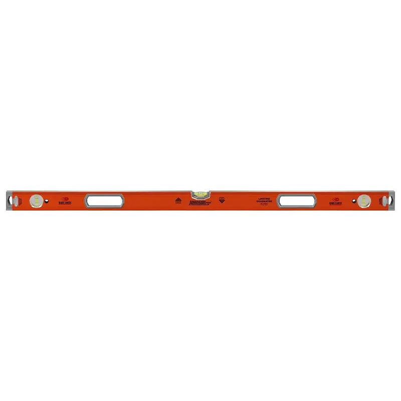 Johnson 48-Inch Magnetic Box Beam Level – Aluminum Frame With Triple Vial And Orange Finish 1