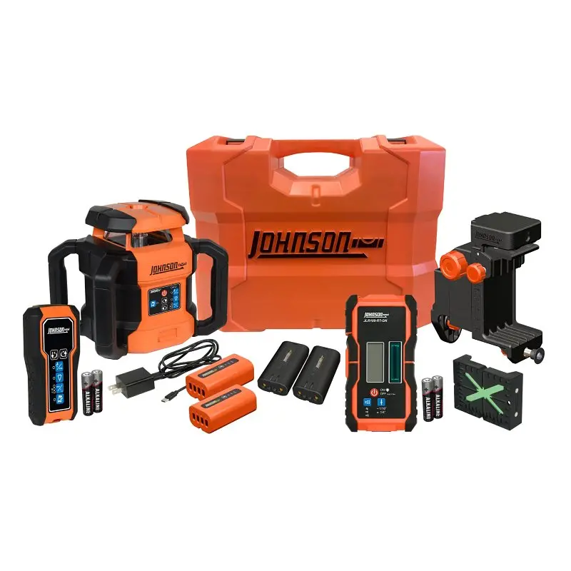 Johnson Controls Greenbrite Jrt300-Gnhv-K Dual-Slope Rotary Laser Kit – Green Beam, 350 Ft Indoor / 4000 Ft Outdoor Range, 3-Beam Mode 1