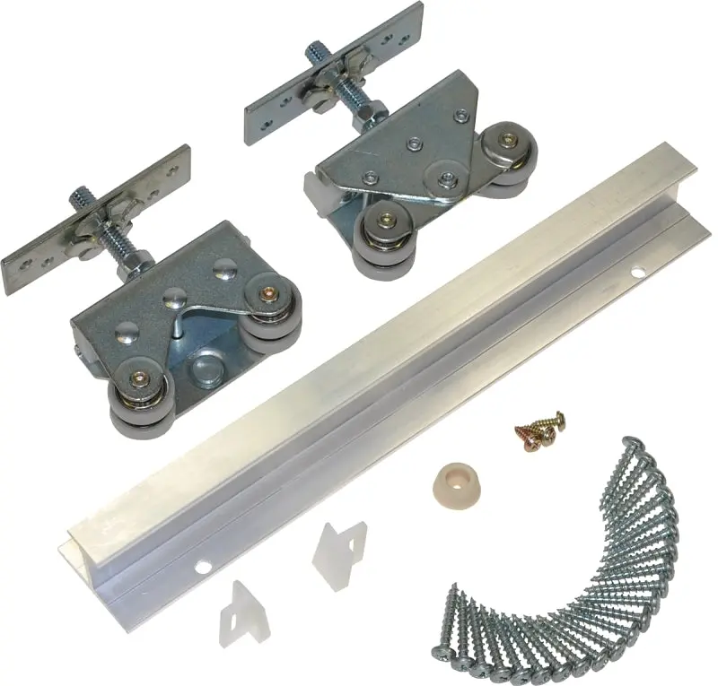 Johnson Hardware 200721Dr Deluxe Top-Mount Pocket Door Kit – 72-Inch Track Length 1