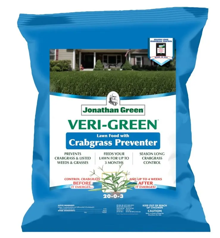 Jonathan Green Veri-Green Crabgrass Preventer + Fertilizer – 50 Lb Granular Bag, 20-0-3 Npk Formula 1