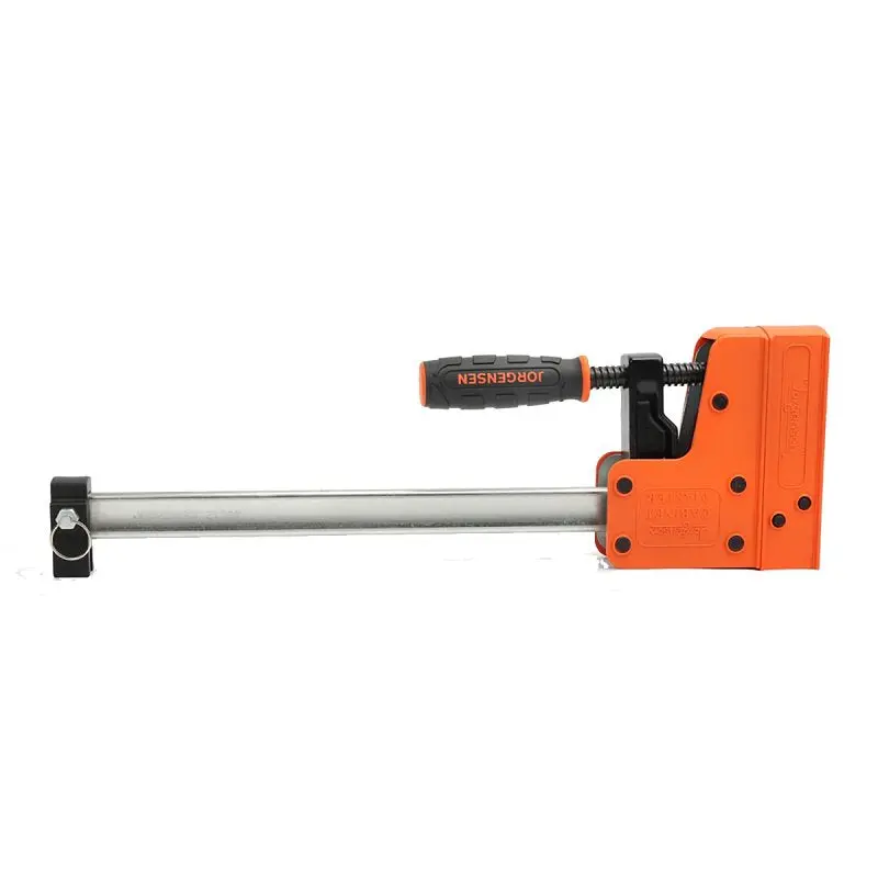 Jorgensen 8012 Heavy-Duty Jaw Bar Clamp – 1500 Lb Capacity, 12 In Max Opening, Steel-Plastic Construction 1