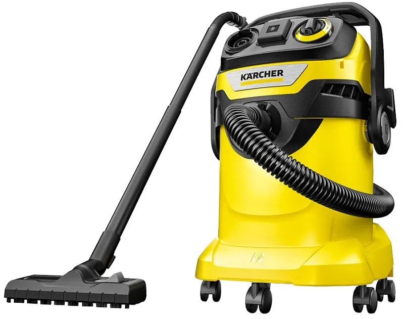 Kärcher 1.628-311.0 Wet/Dry Vacuum – 6.3-Gallon Tank, 1100W Motor, 73 Db Noise Level, Flat Pleated Filter, Yellow Housing 1