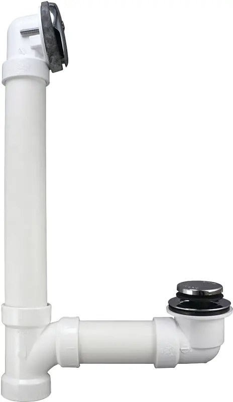 Keeney 630Pvc Chrome Bath Drain Assembly – Pvc Construction With Polished Finish 1