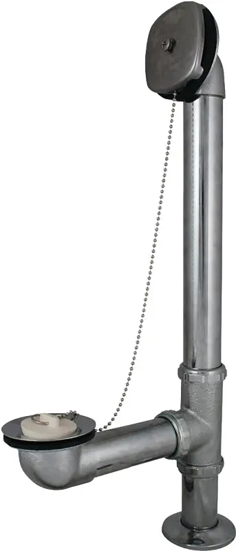 Keeney Satin Nickel Bath Drain Assembly – Brass Construction, Designed For Legged Clawfoot Tubs 1