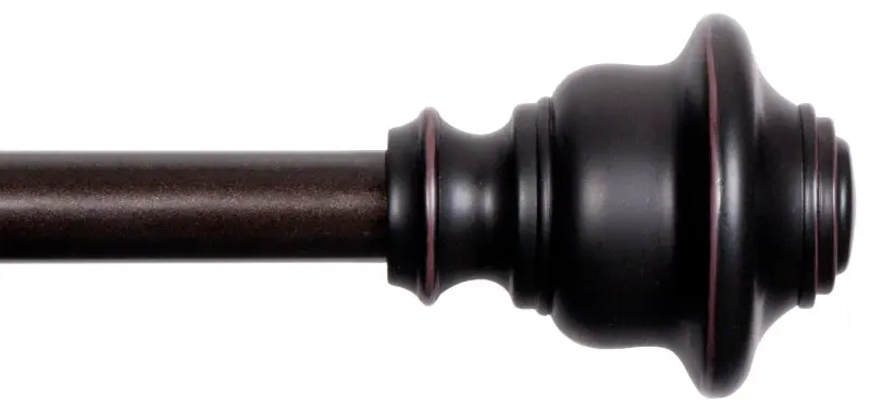 Kenney Fast Fit Kn75243 Adjustable Curtain Rod – 5/8" Diameter, Extends 66–120 Inches, Weathered Brown Steel Finish 1