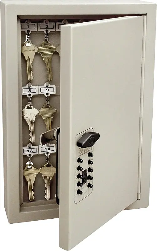 Kidde Accesspoint 001795 Steel Key Cabinet – Clay Finish, 8.11" W × 12.04" H × 3.19" D 1