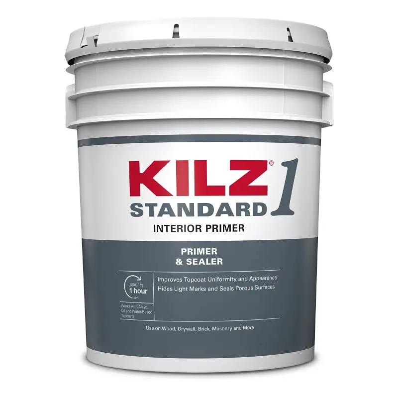 Kilz L201105 Interior Primer – Water-Based Flat White Formula For Drywall, Wood, And Plaster 1