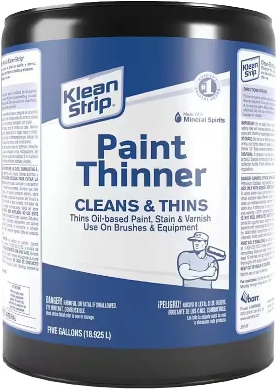 Klean Strip Ckpt94402 Water-White Paint Thinner – 5-Gallon Can, Fast-Drying & Odor-Reduced 1