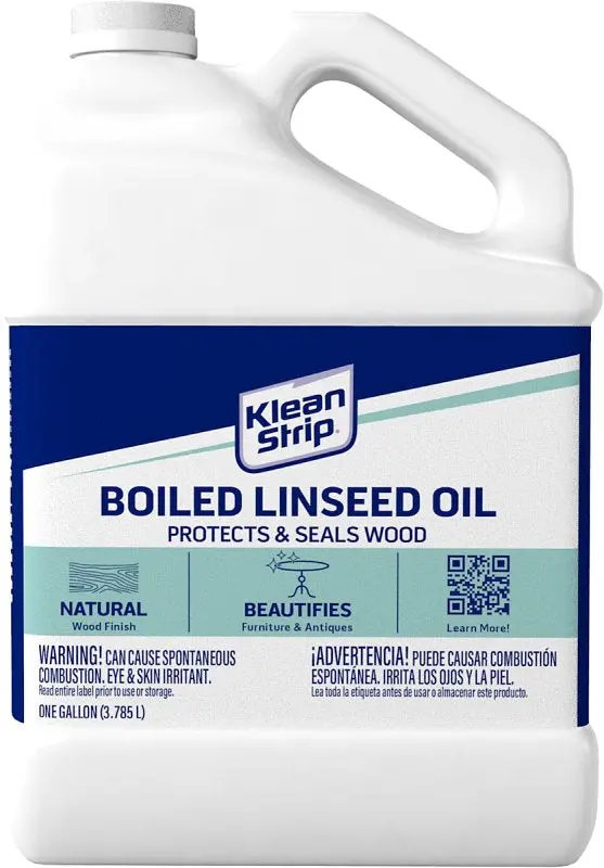 Klean Strip Glo45 Raw Linseed Oil – Clear Amber Finish, Liquid Form, 1-Gallon Can 1