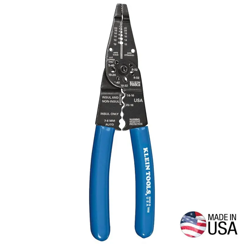 Klein Tools 1010 Long-Nose Pliers – Precision Wire Stripping For 10–22 Awg (8.25" Overall Length) 1
