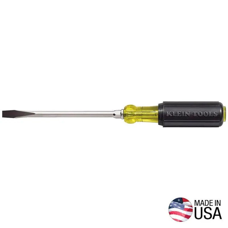 Klein Tools 602-6 Keystone Screwdriver – 5/16" Drive, 10-15/16" Overall Length, Ergonomic Rubber Handle 1