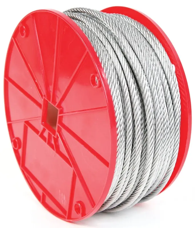Koch 003292/695911 Galvanized Aircraft Cable – 3/8" Diameter, 250-Foot Spool, 2,880-Lb Working Load 1