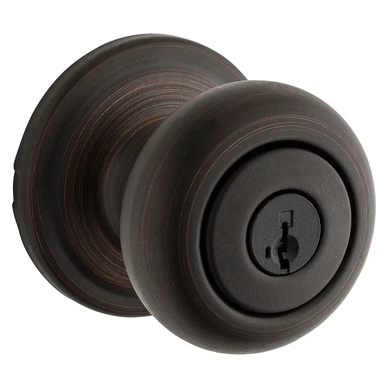 Kwikset Signature Entry Knob – Venetian Bronze, Metal Construction, Kw1 Keyway, Grade 2 Security Rating 1