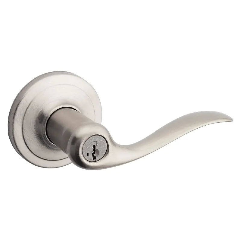 Kwikset Signature Entry Lever – Satin Nickel Finish, 1/2-Inch Throw, 2.09-Inch Projection, 15Smtcp Model 1