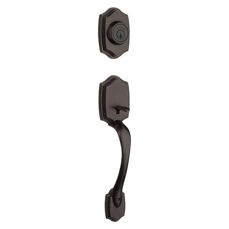 Kwikset Venetian Bronze Handleset – Grade 3 Security, Kw1 Keyway, Fits 1-3/4" Doors, 2-3/8"/2-3/4" Backset 1