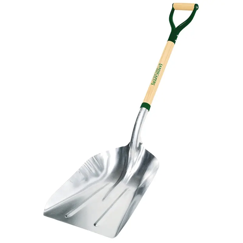 Landscapers Select 34592 Aluminum Scoop Shovel With D-Shaped Wooden Handle – Heavy-Duty Yard Tool 1