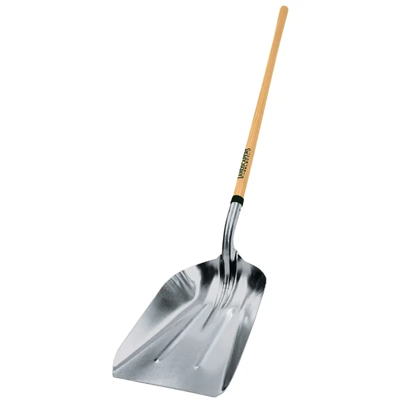 Landscapers Select 34606 Aluminum Scoop Shovel – Ergonomic Wood Handle, Durable Lightweight Design 1