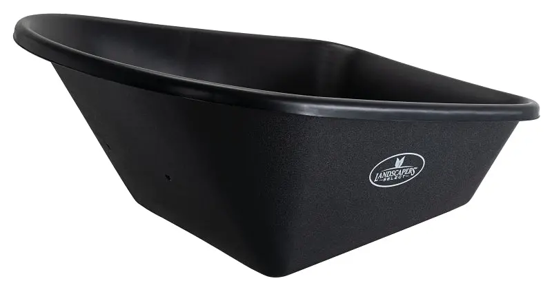 Landscapers Select 34641 Polymer Wheelbarrow Tray – 40" L × 27.5" W, 6 Cubic Feet Capacity, Black 1